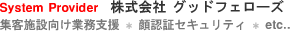 System Provider�@������ЃO�b�h�t�F���[�Y
�W�q�{�݌����Ɩ��x��*��F�؃Z�L�����e�B*etc..